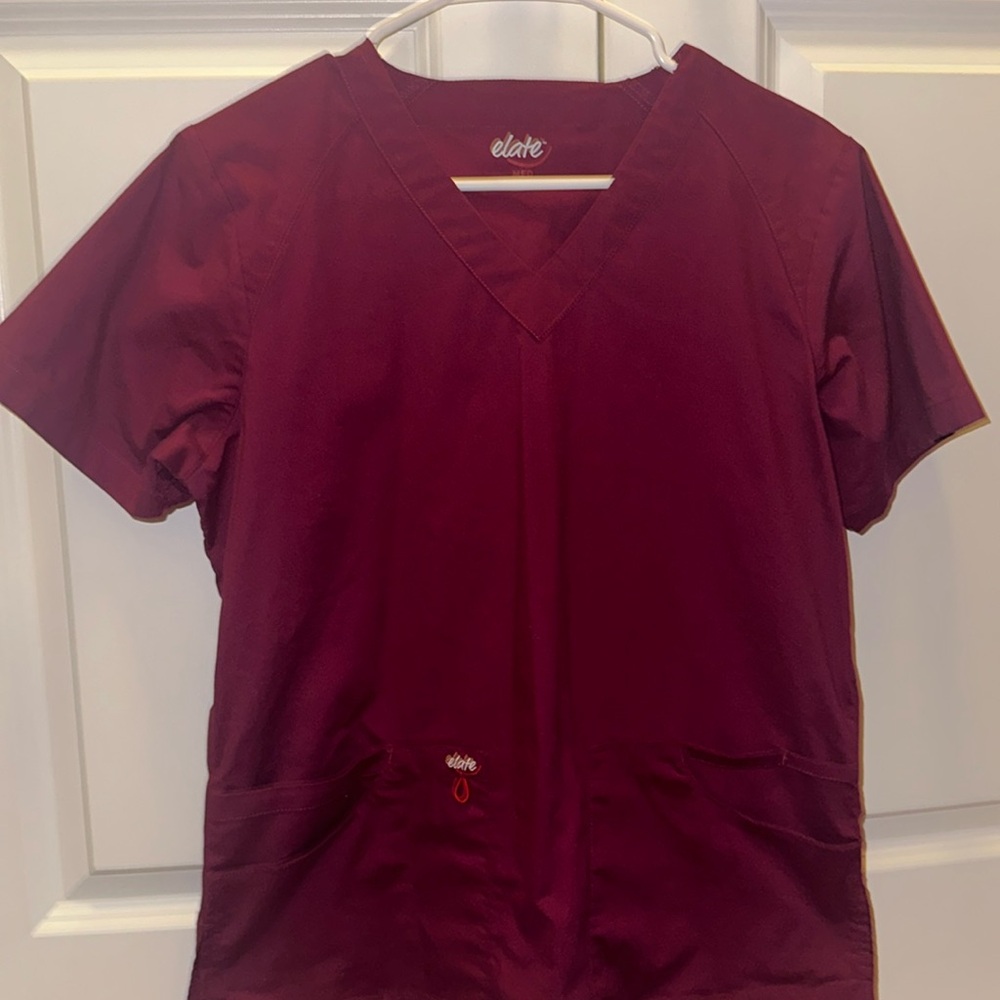 Scrub top. Burgundy